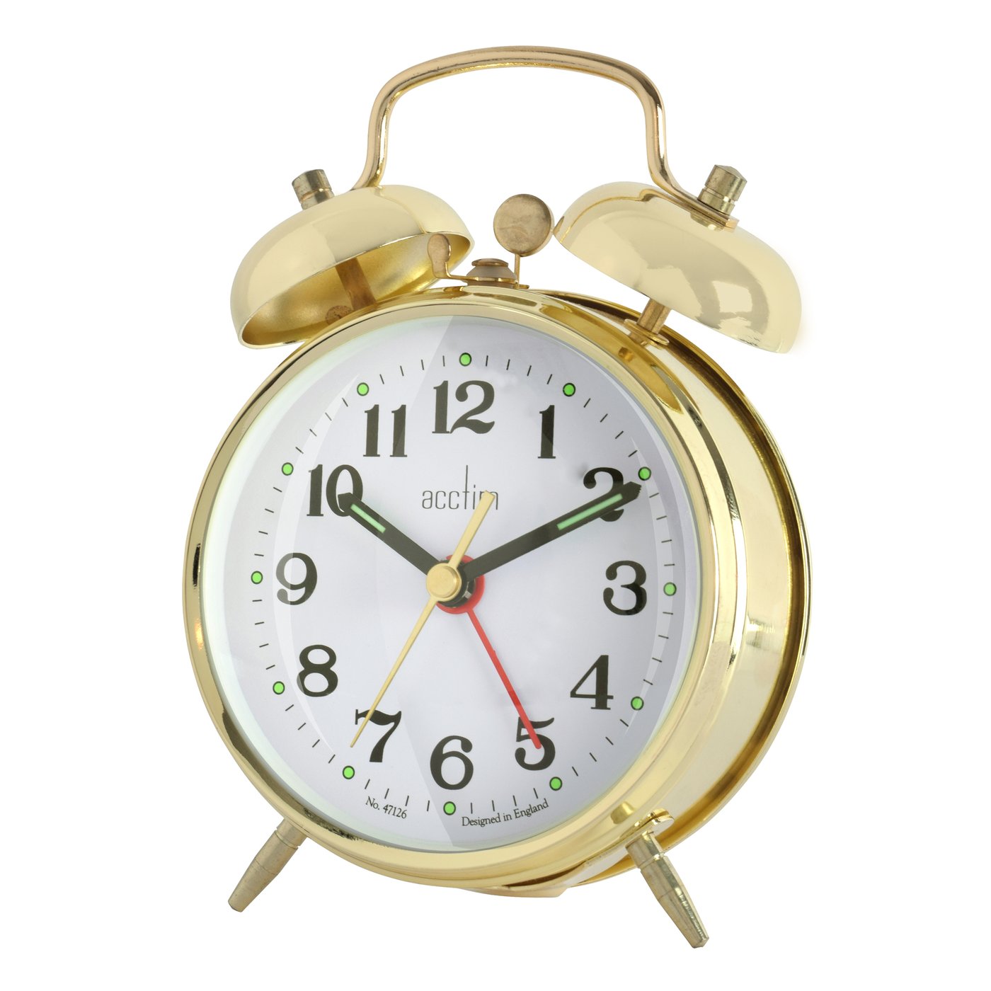 Wholesale Acctim Selworth Brass Double Bell Alarm Clock 15278 CK