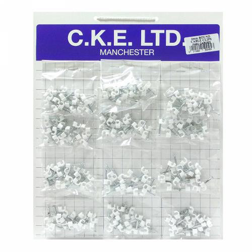 Card of 240 4mm White Clips