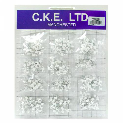 Card of 240 6mm White Clips