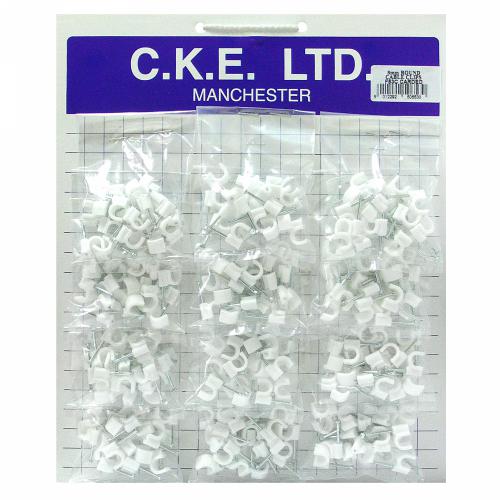 Card of 240 8mm White Clips