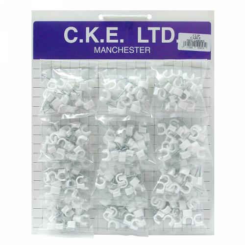 Card of 240 9mm White Clips