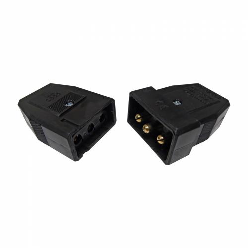 10 Amp 3 Pin Pull Apart Black Connector