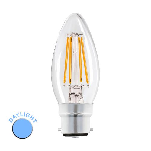 4w LED Filament BC Daylight Candle Bulb