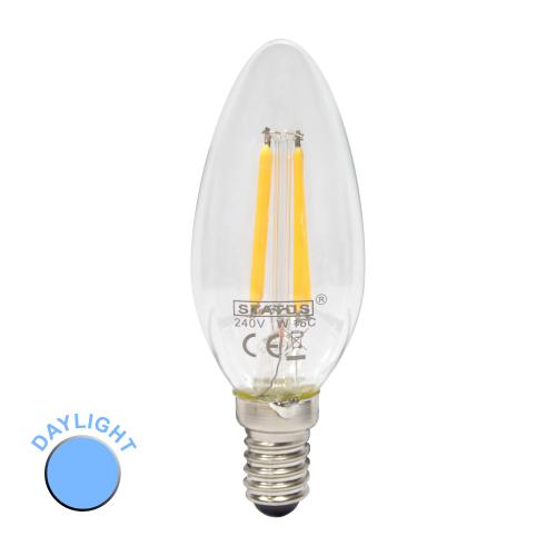 4w LED Filament SES Daylight Candle Bulb