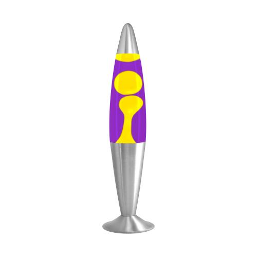 Yellow Wax Purple Liquid Rocket Lava Lamp