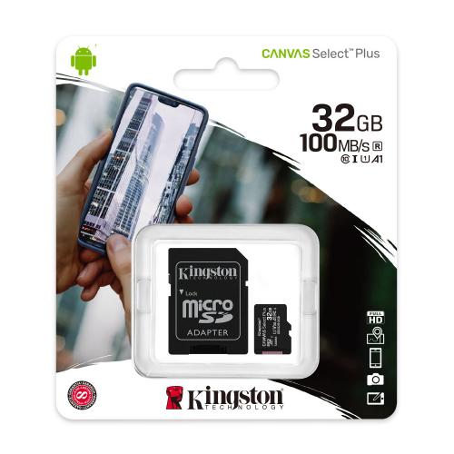 Kingston 32 GB Micro SD Card with Adapter Card