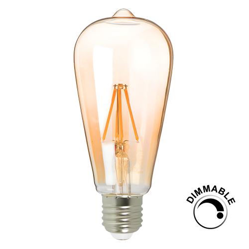 Dimmable ST64 ES LED Filament Bulb