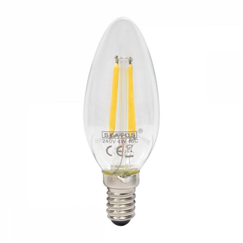 4w LED Filament SES Warm White Candle Bulb