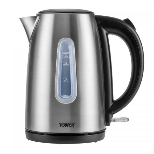 Tower 1.7L Brushed Stainless Steel Cordless Kettle T10015