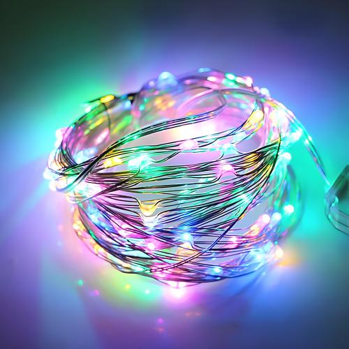 100 LED Metal Wire String Light Multi Colour
