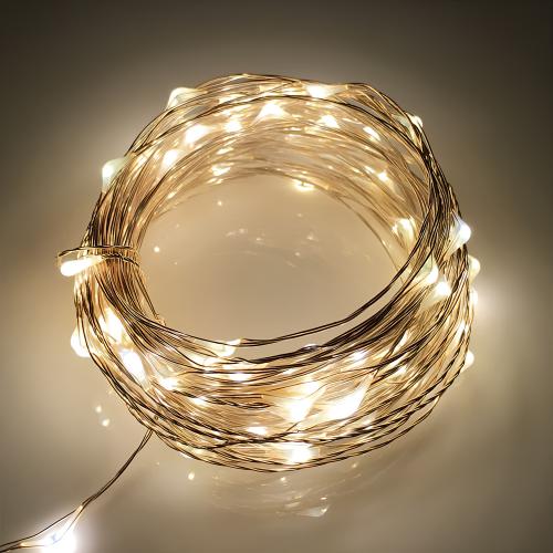 100 LED Metal Wire String Light Warm White
