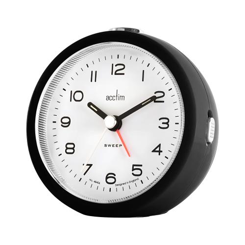 Acctim Neve Sweep Black Alarm Clock 15803