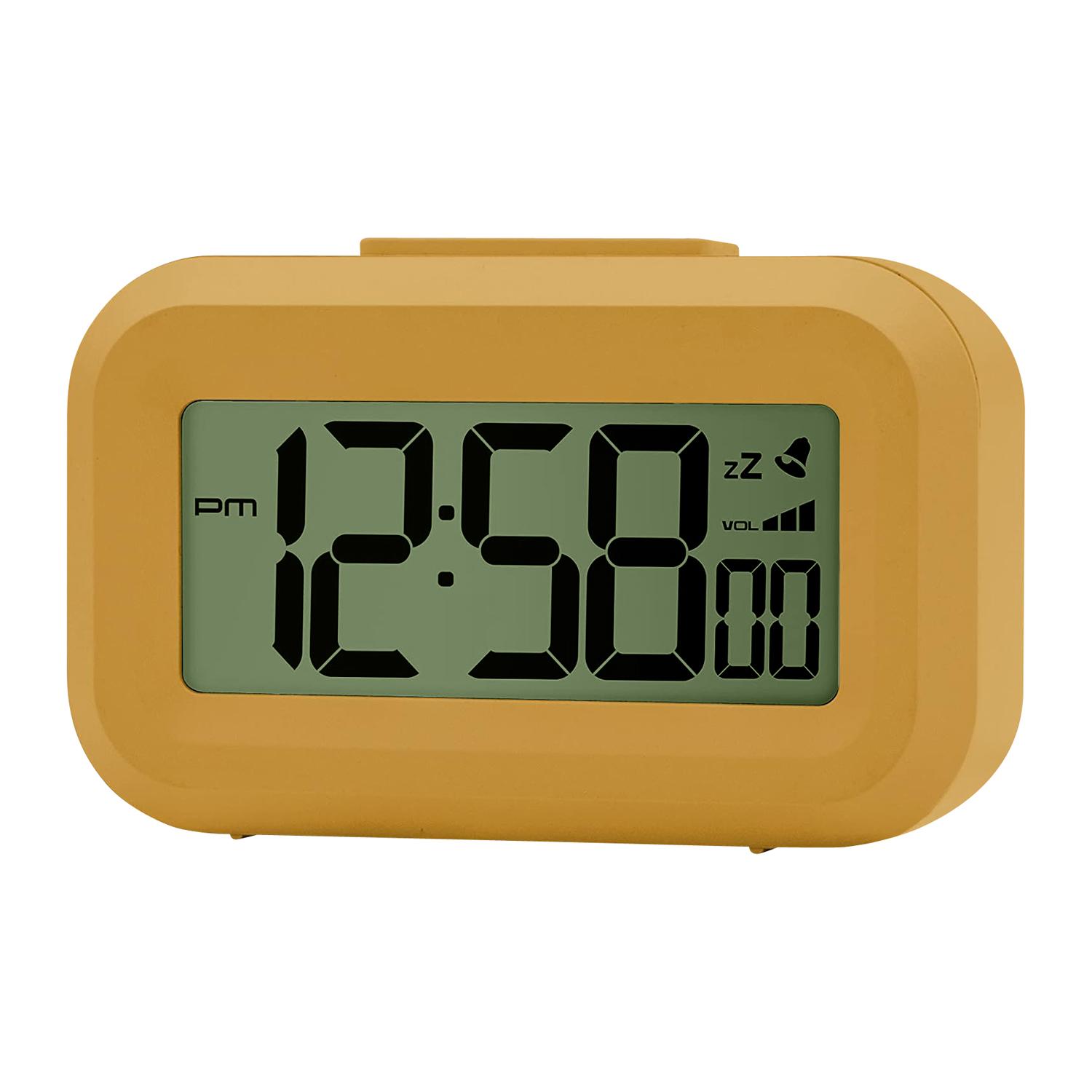 Acctim Kitto LCD Alarm Clock Mustard 16231
