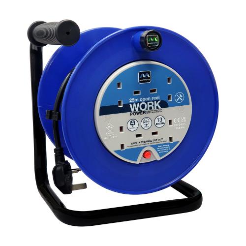 25M 13A 4 Socket Reel