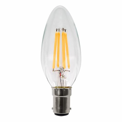 Dimmable 5w LED Filament SBC Warm White Candle Bulb