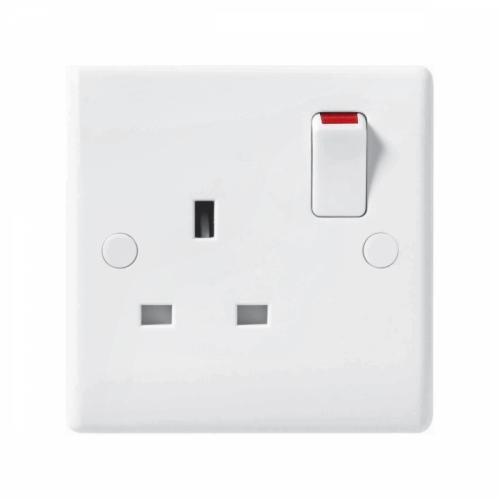 Nexus White Moulded 1 Gang Switched Socket