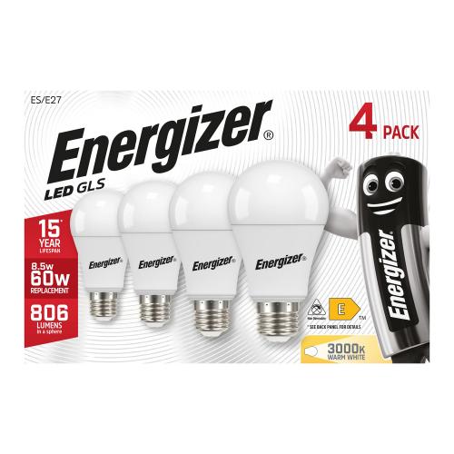 Energizer 4pk 8.5w LED ES GLS Bulb Warm White