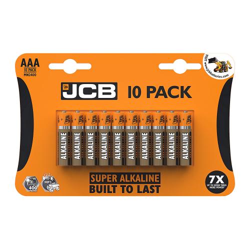 JCB AAA Size 10 Pack