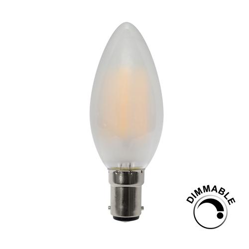 Dimmable 5w LED Filament Pearl SBC Warm White Candle Bulb