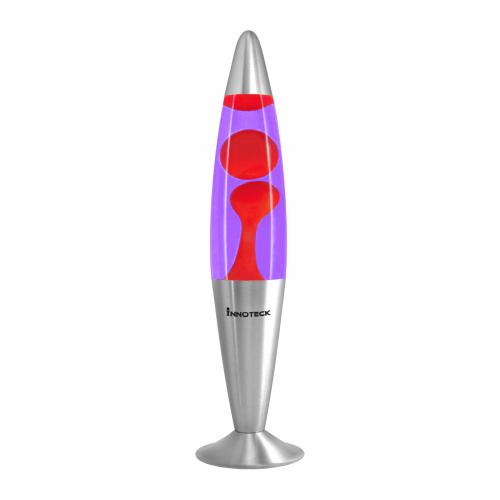 Red Wax Purple Liquid Rocket Lava Lamp