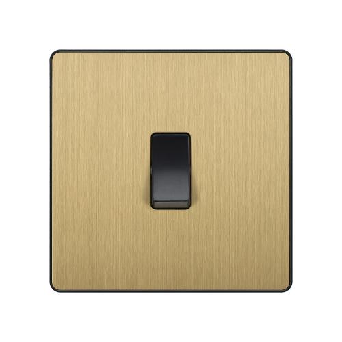 Evolve 1 Gang 2 Way Switch Satin Brass