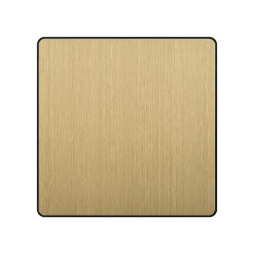 Evolve 1 Gang Blank Plate Satin Brass