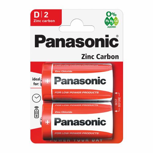 Panasonic D Size 2 Pack