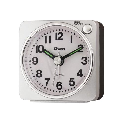 Ravel Mini Alarm Clock Silver RC018
