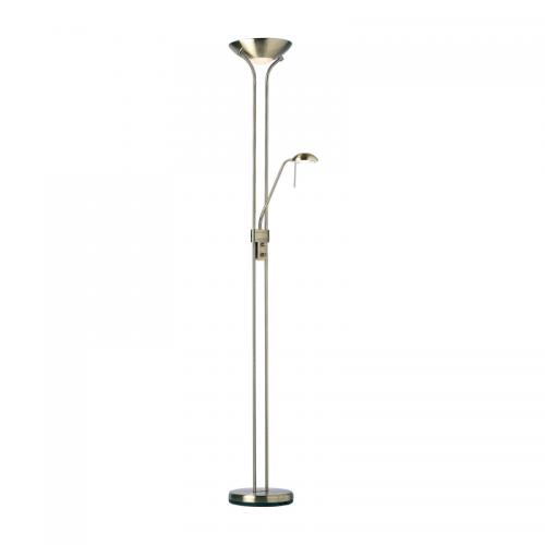 Mother and Child Floor Lamp Antique Brass