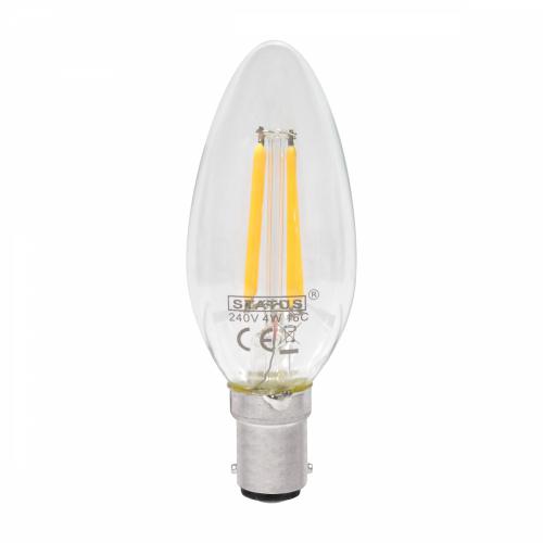4w LED Filament SBC Warm White Candle Bulb