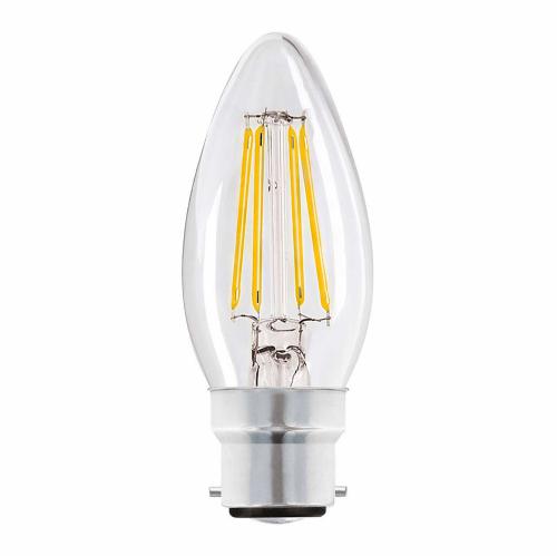 Dimmable 4w LED Filament BC Warm White Candle Bulb