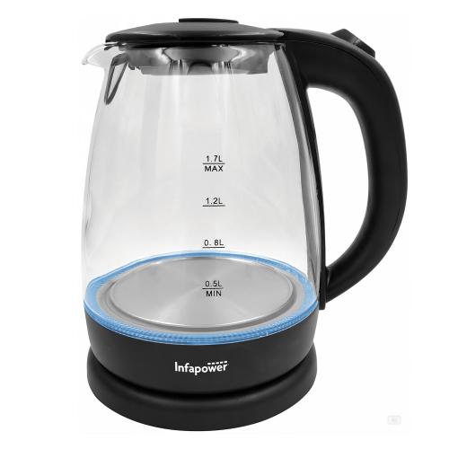 1.7L Cordless Glass & Steel Kettle Infapower X507