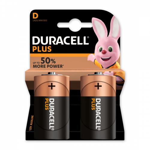 Duracell D Size 2 Pack R20