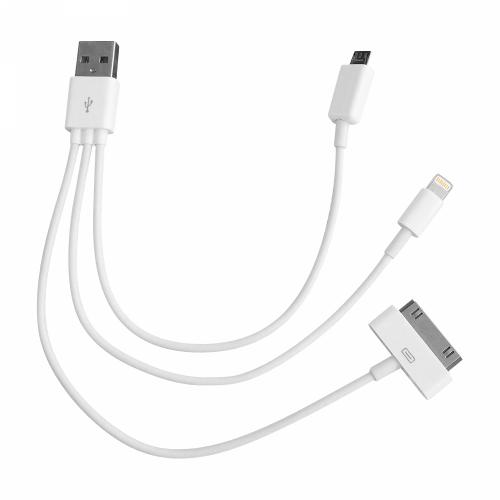 Ultra Max USB to Lightning/30 Pin/Micro USB Cable